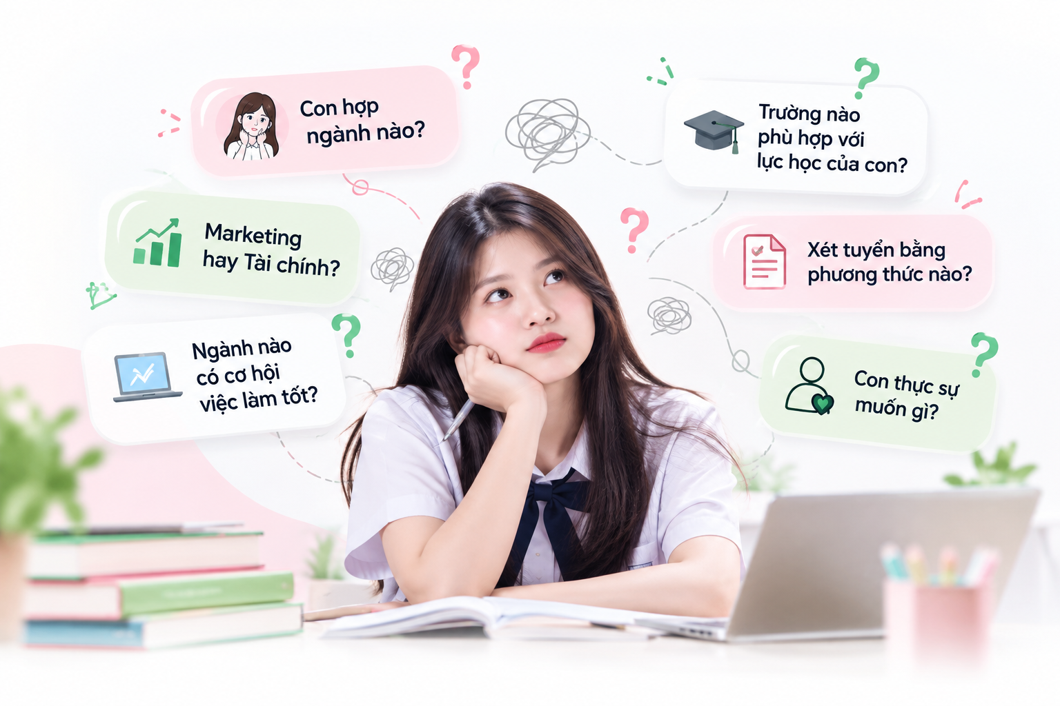 Học sinh băn khoăn khi chọn ngành
